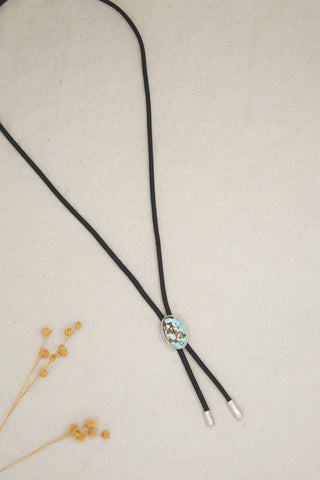 Recycled Silver and Turquoise Bolo