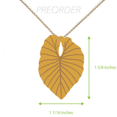 Alocasia Leaf Necklace