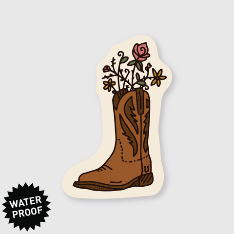 Floral Boot Sticker