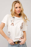 Western Motif Embroidered Graphic T Shirt
