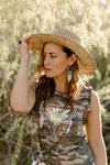 Pronghorn Ruffle Camo Tank