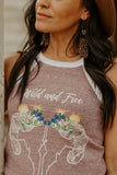 Idaho Boho Ram High Neck Tank