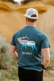 Idaho Mountain Landscape Elk Tee