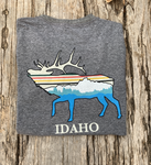 Idaho Mountain Landscape Elk Tee