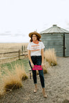 Bright Pink Howdy Clutch