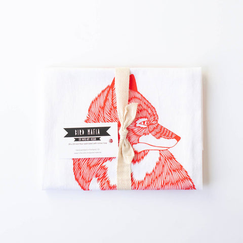 Fox Flour Sack Towel