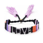 Atitlan LOVE Bracelet - Black & Coral