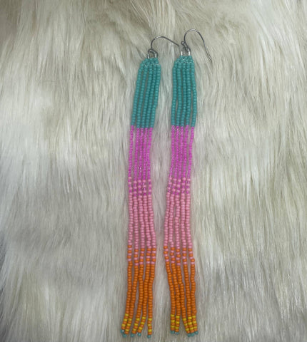 Extra Long Southwestern Fringe Earrings