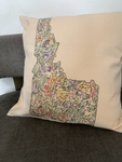 Idaho Wildflowers Canvas Pillow