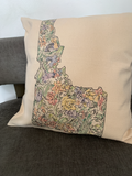 Idaho Wildflowers Canvas Pillow