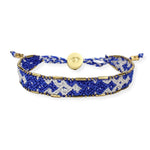 Bali Friendship Bracelet - Royal Blue and White