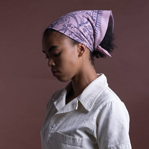 Natural Dye Silk Bandana | Viola