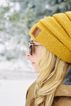 Iron Pine Leather Patch Scrunch Beanie