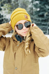 Iron Pine Leather Patch Scrunch Beanie