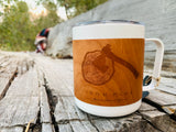 Iron Pine Idaho Axe + Wood Slice Wood Wrapped Cup