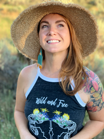 Idaho Boho Ram High Neck Tank