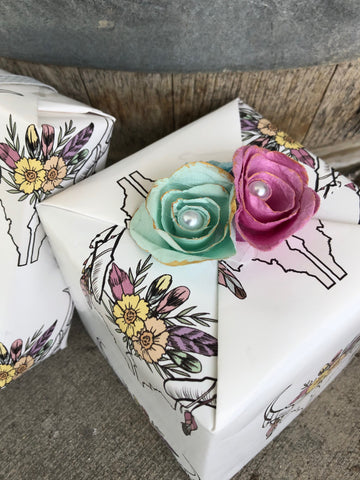 Boho Pronghorn Wrapping Paper Sheet