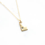 Idaho State Necklace or Idaho Heart Necklace