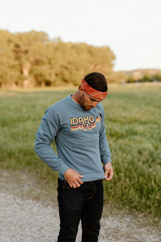 Retro Idaho Mountain Sweatshirt