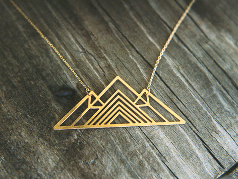 Geometric Mountain Necklace