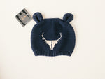 Blue Baby Idaho Elk Antler Eared Beanie