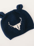 Blue Baby Idaho Elk Antler Eared Beanie
