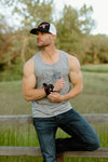 Celebrate Idaho 1890 Salmon Men’s Grey Tank