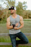 Celebrate Idaho 1890 Salmon Men’s Grey Tank
