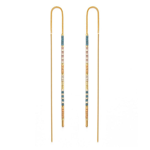 Miyuki Seed Bead Threader Earrings