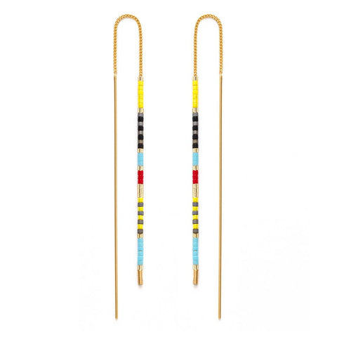 Miyuki Seed Bead Threader Earrings