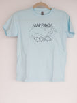 Map Rock Idaho Petroglyph Kids Tee Tahiti/Blue